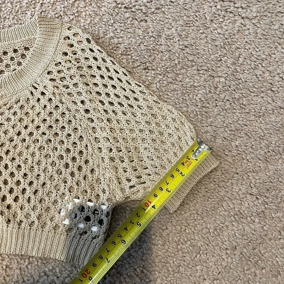 SHEIN Sheer Lace Up Knit Crop Top & Skirt Cover Up - Picture 8 of 11